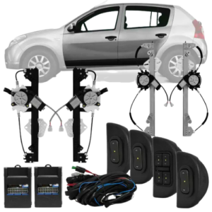 KIT VIDRO ELETRICO SANDERO 07>13 4P COMP - ALT. C/SUB DO CELTA