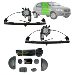 KIT VIDRO ELETRICO PALIO/SIEN GI GII GIII YOUNG 4P DIANT - ALT. C/SUB DO CELTA