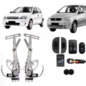 KIT VIDRO ELETRICO CORSA 02> MONTANA 03>10 DIANT 4P - ALT. C/SUB DO CELTA
