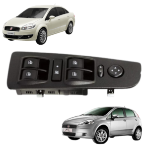 TECLA VID LINEA 08>14 PUNTO 07>12 - QUADRUPLA - C/BLOQUEIO/MOLDURA E AJUSTE RETROVISOR