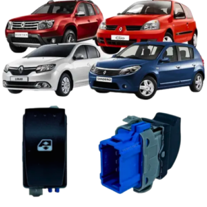 TECLA VID LOGAN/SANDERO GI 09>12 DUSTER 11> MEGANE 08> SYMBOL 09>13 MASTER 13> SIMPLES - DIANT/TRAS
